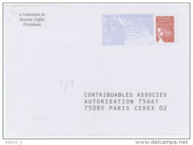 France PAP Réponse Luquet RF 0204500  Contribuables Associes - Prêts-à-poster:Answer/Luquet