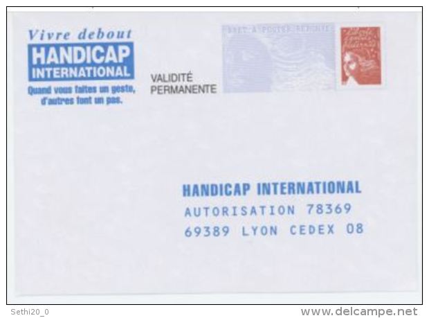 France PAP Réponse Luquet RF 0204162  Handicap International - Prêts-à-poster:Answer/Luquet