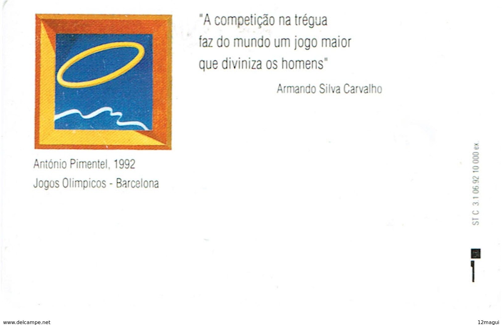 PHONECARDS-- PORTUGAL-- TLPCARDS 120-J.O. BARCELONA - Portugal