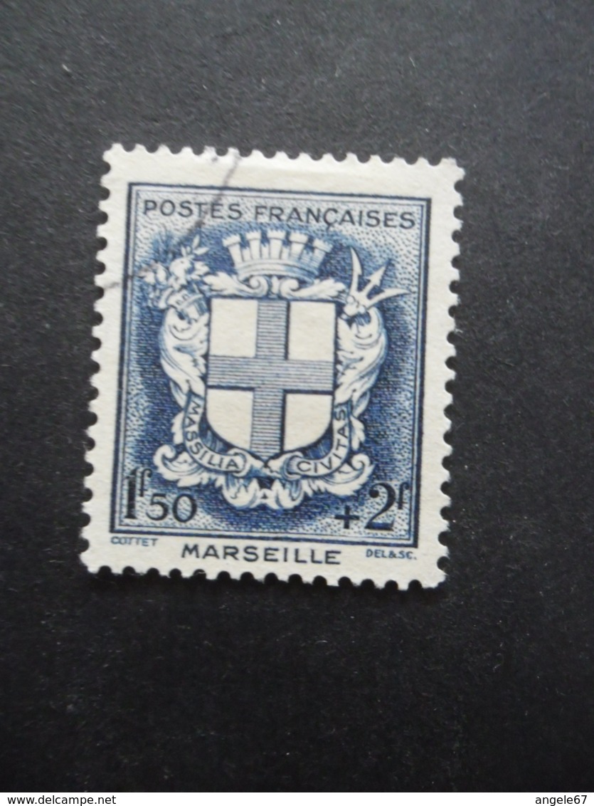 FRANCE Armoirie De Marseille N°532 Oblitéré - 1941-66 Coat Of Arms And Heraldry