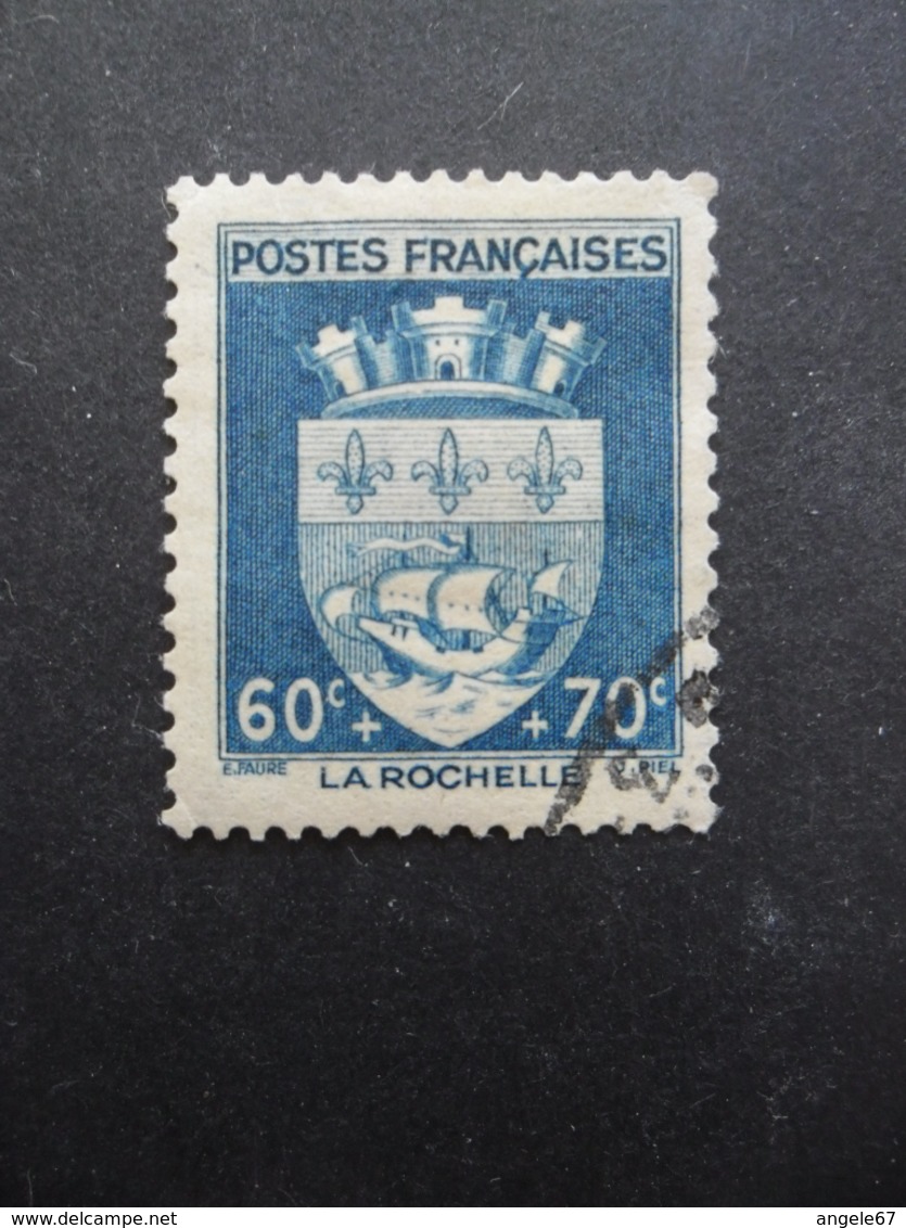 FRANCE Armoirie De La Rochelle N°554 Oblitéré - 1941-66 Coat Of Arms And Heraldry