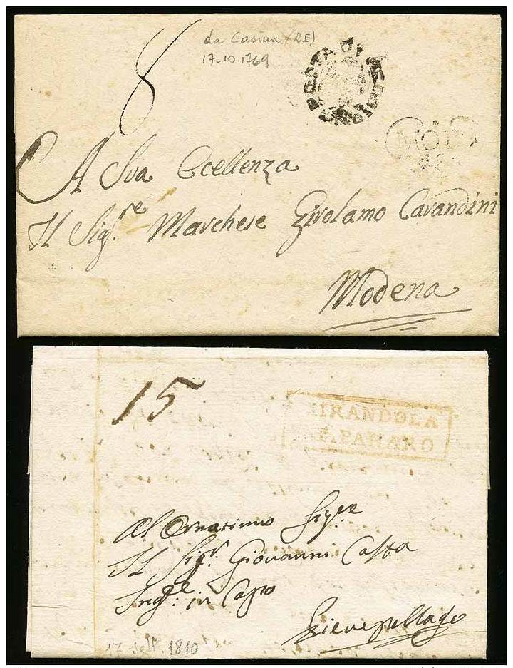 Modena - 6 Lettere Epoca 1769-1844 Con Bolli Vari - Buona Qualit&agrave; - (57756F) [B] - Autres & Non Classés