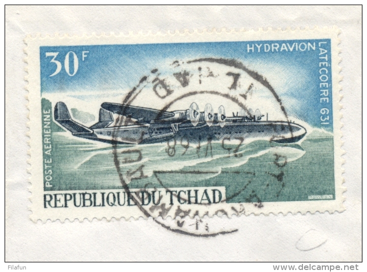 Tchad - 1968 - 30F Flying Boat  Stamp On Cover From Fort Archambault To Bambay / Senegal - Tsjaad (1960-...)