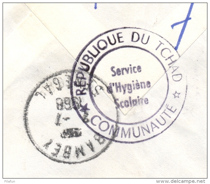 Tchad - 1968 - 30F Flying Boat  Stamp On Cover From Fort Archambault To Bambay / Senegal - Tsjaad (1960-...)