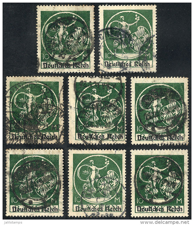 Michel 137 X8 Stamps Postally Used, All Of Very Fine Quality, Key Value Of The Set, Low Start! - Other & Unclassified