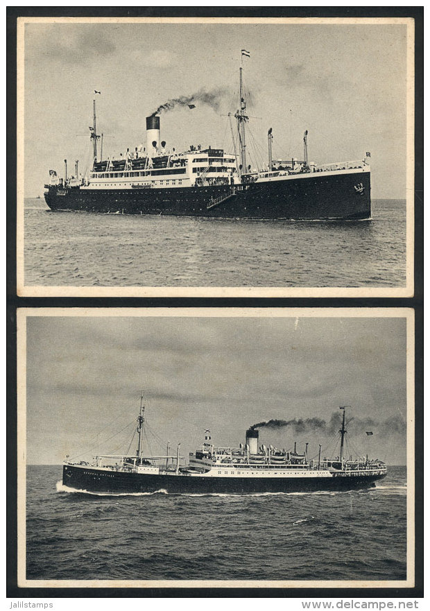 Ships "Antonio Delfino" And "General Artigas", Circa 1937/8, Fine Quality, Very Nice Views! - Altri & Non Classificati