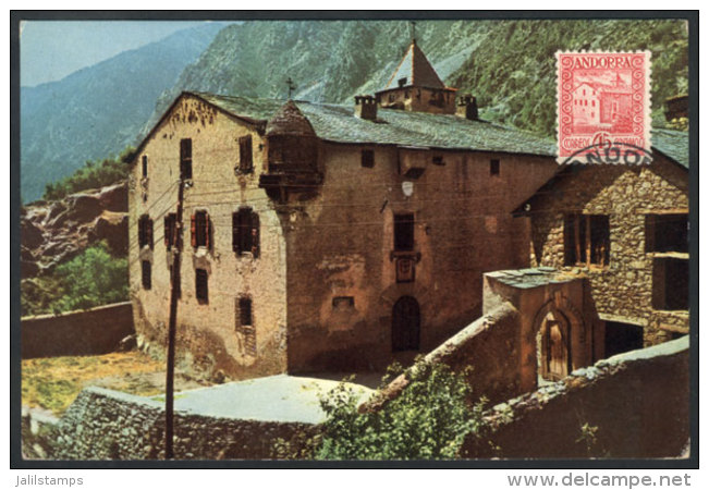 Maximum Card Of AU/1937: Andorra La Vella, Casa De La Vall, VF Quality - Autres & Non Classés