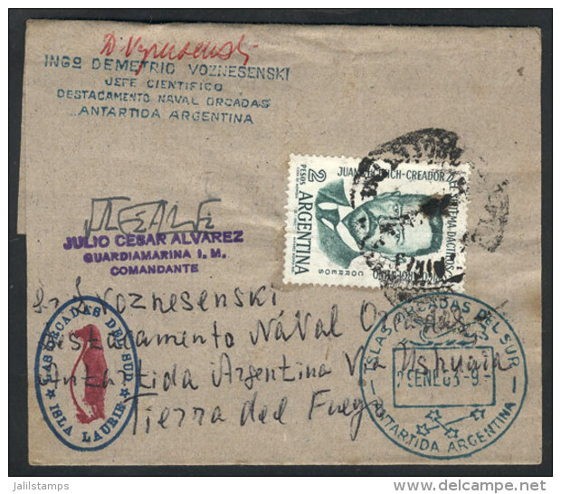 Wrapper For Printed Matter Franked With 1P., Sent From Buenos Aires To The Orkney Islands, With Arrival Mark Of... - Otros & Sin Clasificación