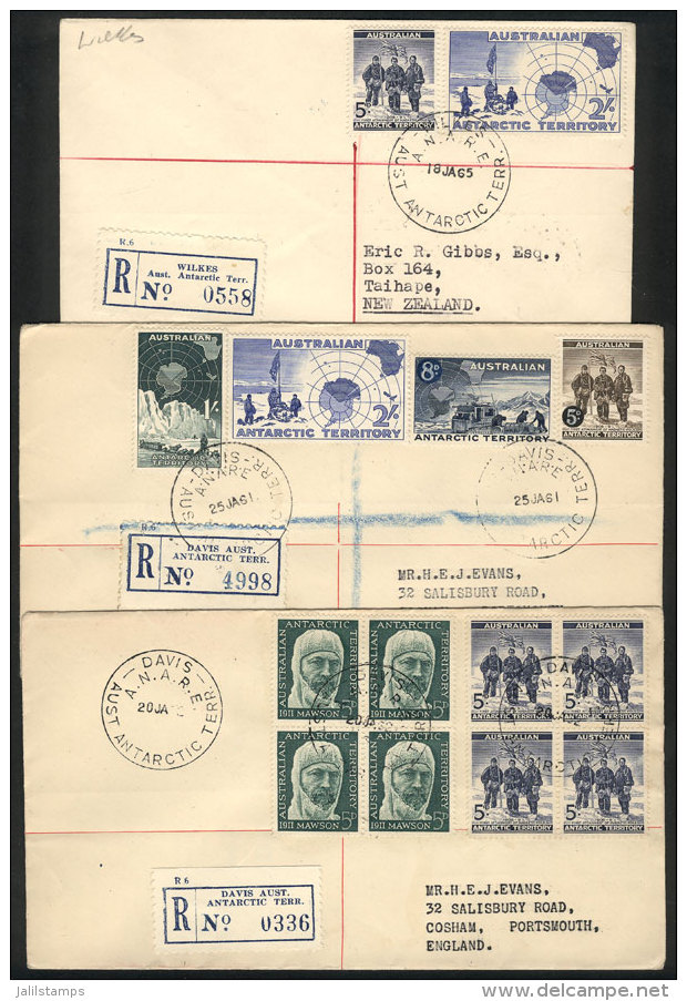 3 Registered Covers Used Between 1961 And 1965, Excellent Quality! - Autres & Non Classés