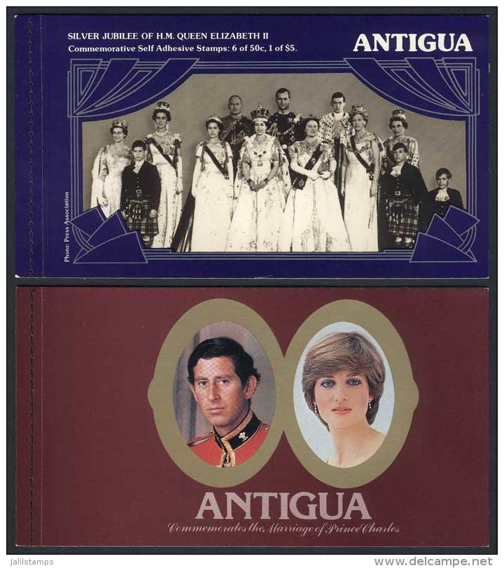 Sc.627a, 1981 Royal Wedding, 2 Booklets With Self-adhesive Stamps, Excellent Quality! - Antigua Et Barbuda (1981-...)