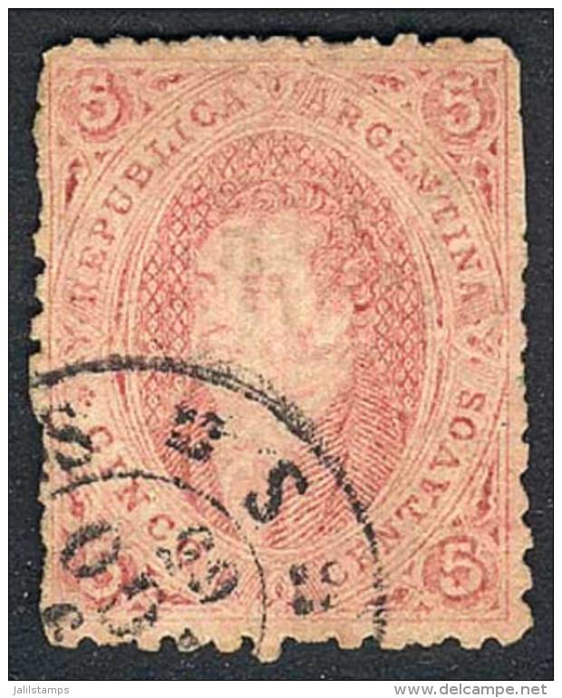 GJ.20i, PAPER VERY RIBBED In Both Directions ("hessian"), Superb And Rare! - Usati