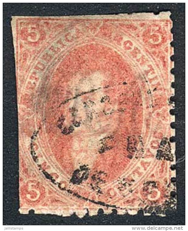 GJ.20, On PARCHMENT-LIKE PAPER, Used In Mendoza, Fine Quality, Rare! - Oblitérés