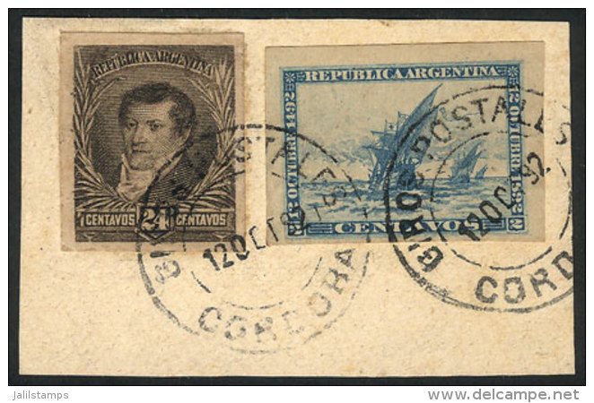 GJ.135, 1892 2c. Columbus&acute; Caravel, IMPERFORATE Variety (with Very Ample Margins That Leave No Room For... - Altri & Non Classificati