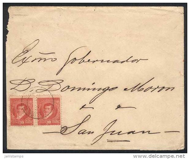 GJ.179, Pair Franking A Cover Sent To San Juan, Cancel Of "Estafeta Ambulante", VF! - Autres & Non Classés