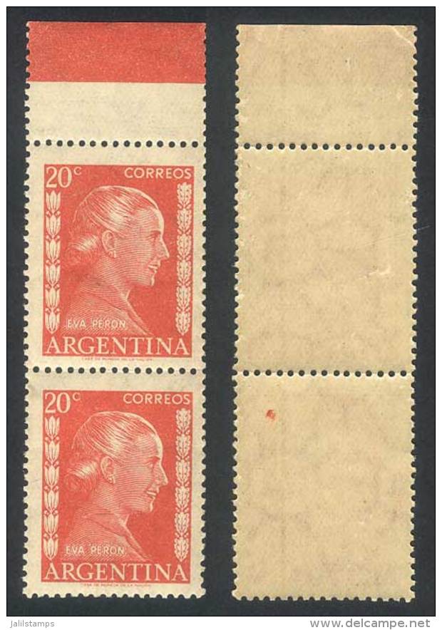 GJ.1006A, Pair With VERTICAL LINE WATERMARK, Rare! - Autres & Non Classés