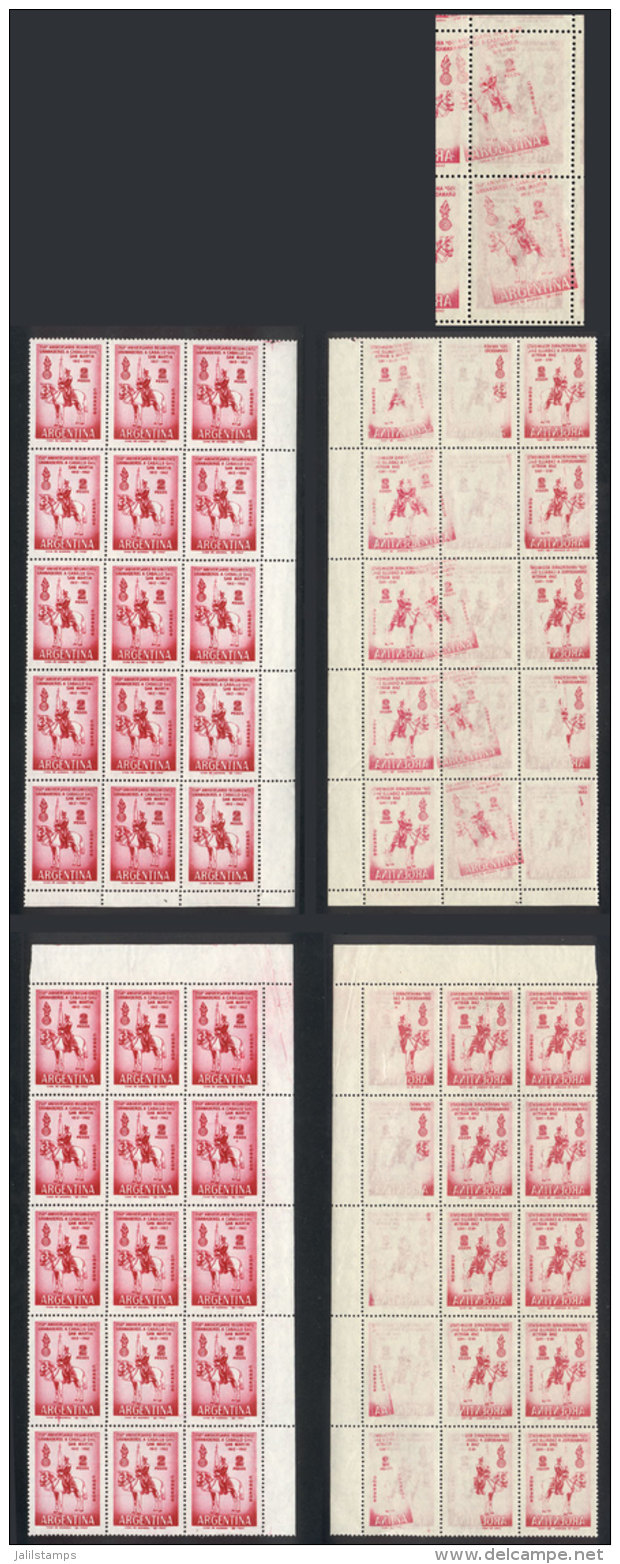 GJ.1231, 1962 Mounted Soldier, Corner Block Of 15 (lower Right) With Variety: DOUBLE IMPRESSION, ONE ON BACK ON... - Altri & Non Classificati