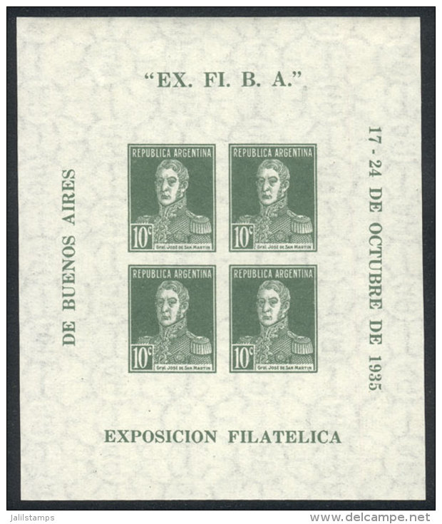 GJ.HB 1 (Sc.452), 1935 EXFIBA Philatelic Exposition, VF Quality, GJ Catalog Value US$60. - Blocs-feuillets