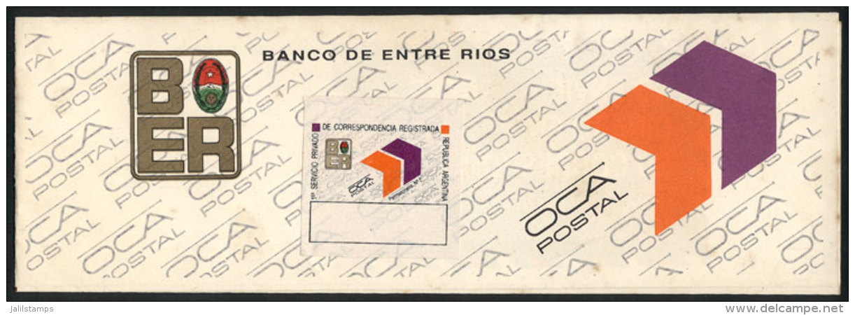 OCA: PROOF Of The Special Stamp For The Banco De Entre Rios, Glued To A Booklet Cover, VF Quality, Rare! - Altri & Non Classificati