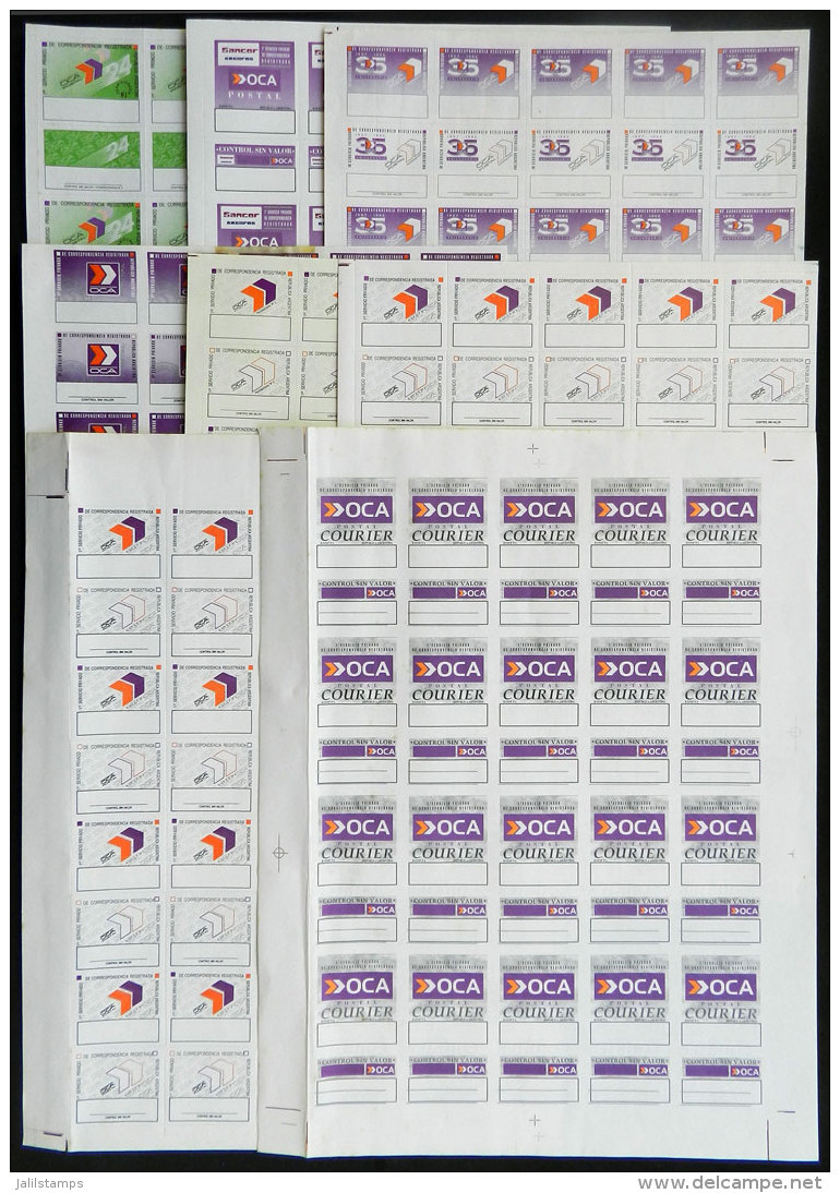 OCA: PRINTING PROOFS, 8 Different Complete Sheets, Proofs (without Numbering Or Bar Codes), Very Fine Quality, In... - Altri & Non Classificati