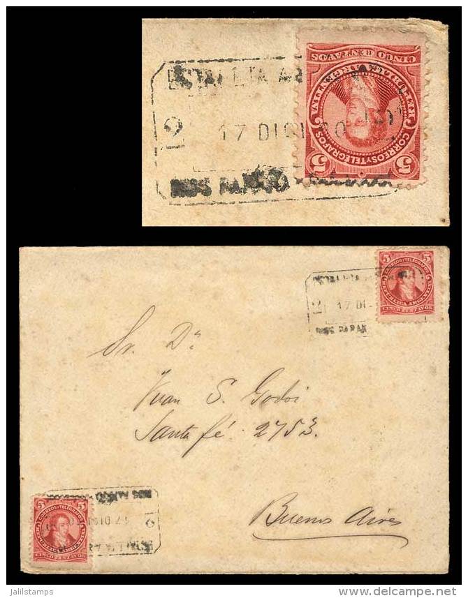 Cover Franked By GJ.106 X6, Cancelled "ESTAFETA FLUVIAL . . .2 - DEL PARAN&Aacute; . . .", Rosario Transit... - Altri & Non Classificati