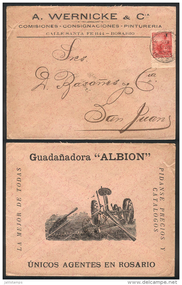 Advertising Cover (Albion Agricultural Machines) Franked With 5c. Liberty And Sent To San Juan On 9/JUN/1900, VF... - Altri & Non Classificati