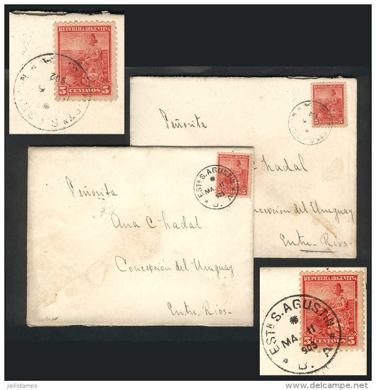 2 Covers (with The Original Letters Included) Sent To Concepci&oacute;n Del Uruguay In 1902 And 1903, Franked With... - Autres & Non Classés