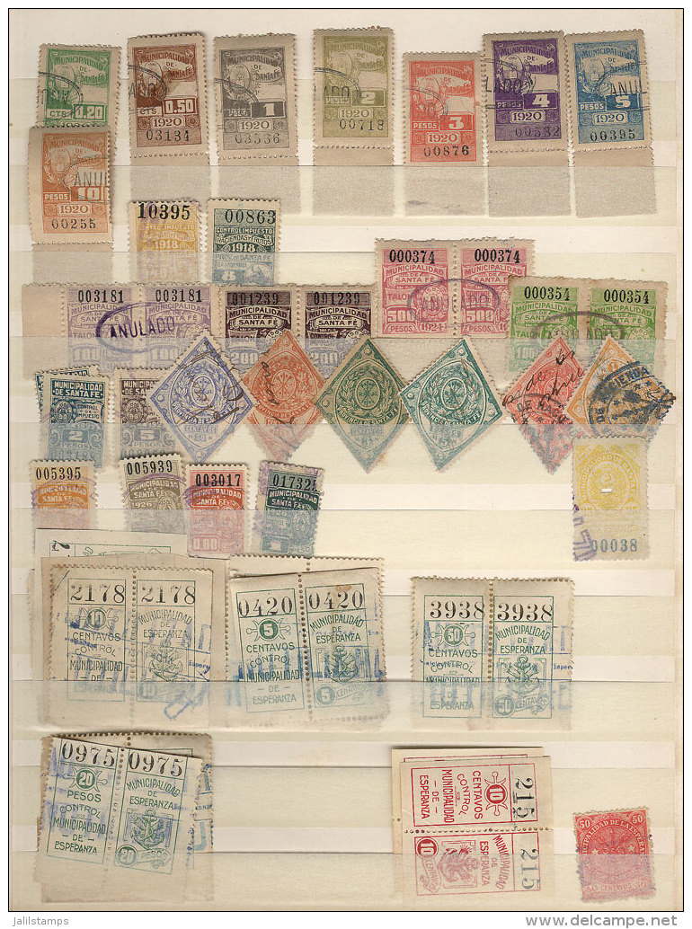 Stockbook With More Than 1000 Revenue Stamps (I Didn&acute;t Count Them, I Estimate Between 1200 And 1500 Stamps,... - Autres & Non Classés