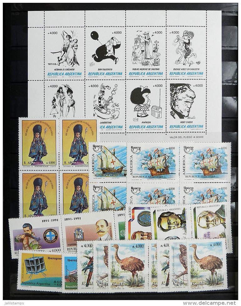 Large Stockbook With Very Good Stock Of Stamps, Most Commemorative And Modern, ALL OF EXCELLENT QUALITY, With... - Collezioni & Lotti