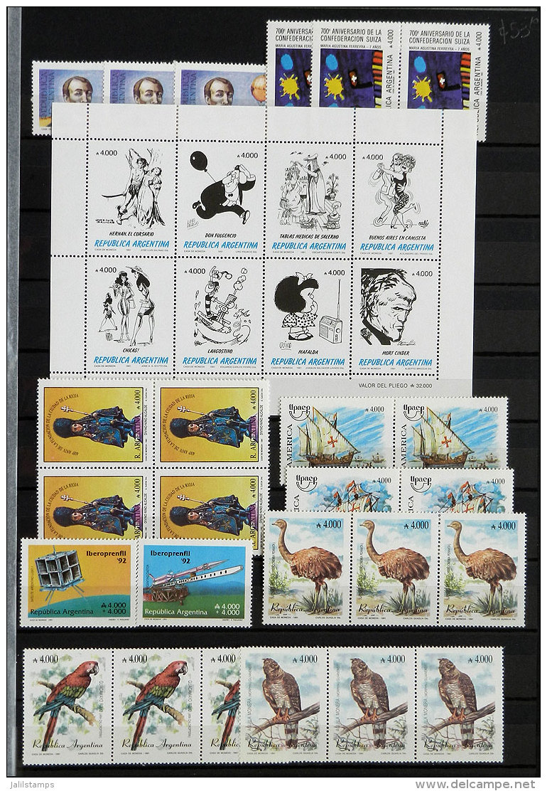 Large Stockbook With Very Good Stock Of Stamps, Most Commemorative And Modern, ALL OF EXCELLENT QUALITY, With... - Collezioni & Lotti