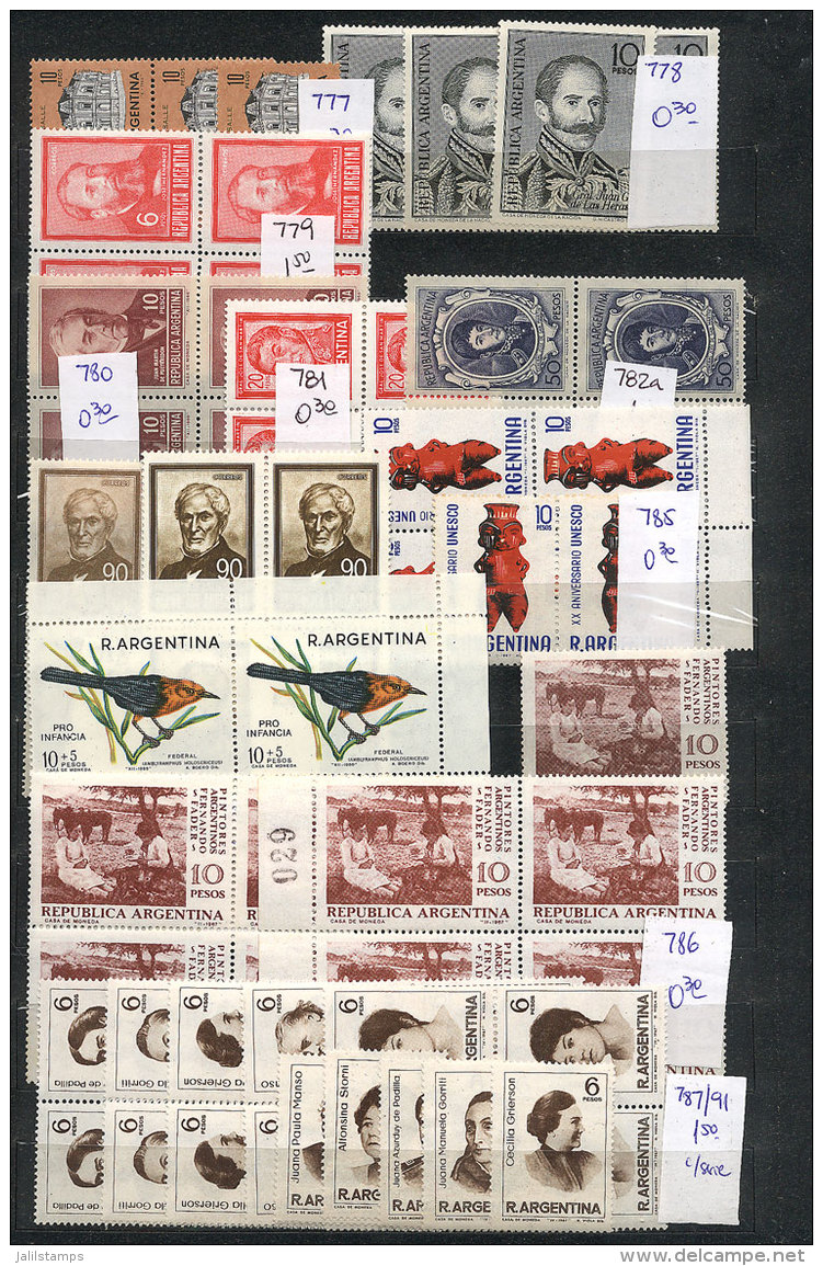 Accumulation In Stockbook, Mainly Of Mint Blocks Of 4, Most MNH And Of VF Quality (some Can Have Defects), Catalog... - Collezioni & Lotti