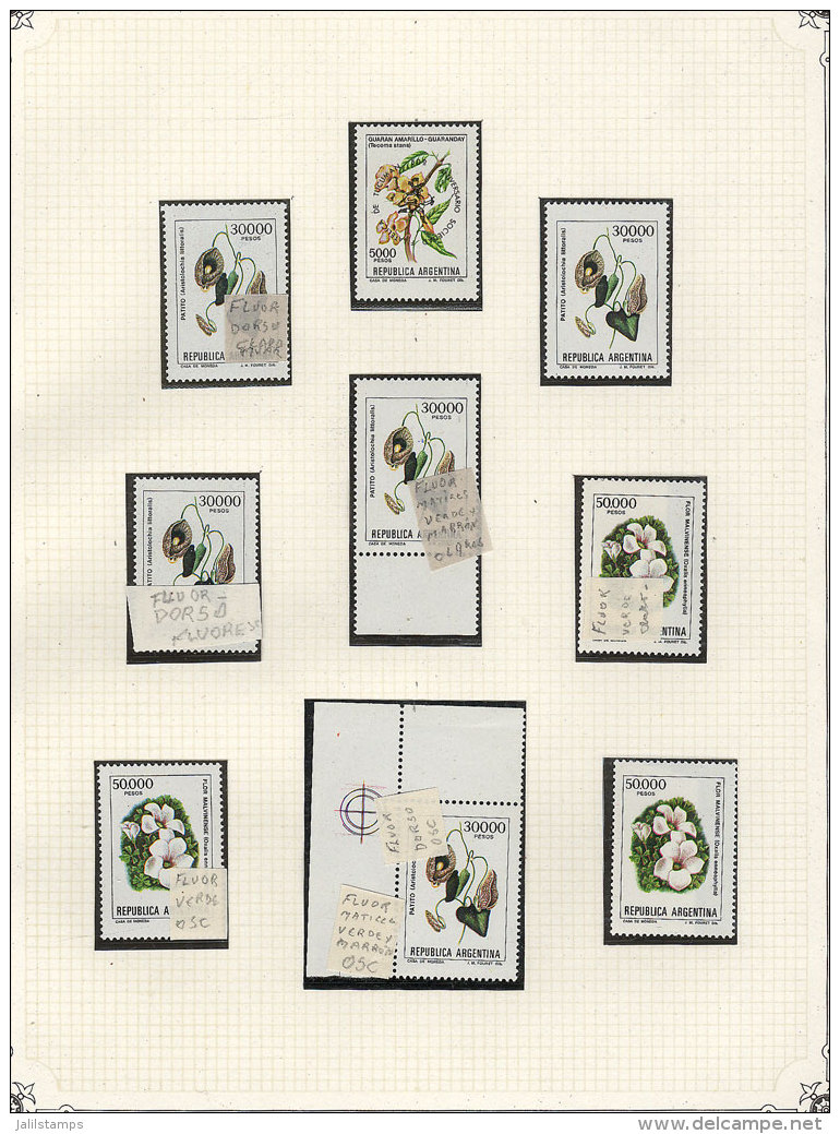 FLOWERS Issue: Collection Mounted On Pages With A Very Detailed And Neat Classification Considering The Different... - Collections, Lots & Séries