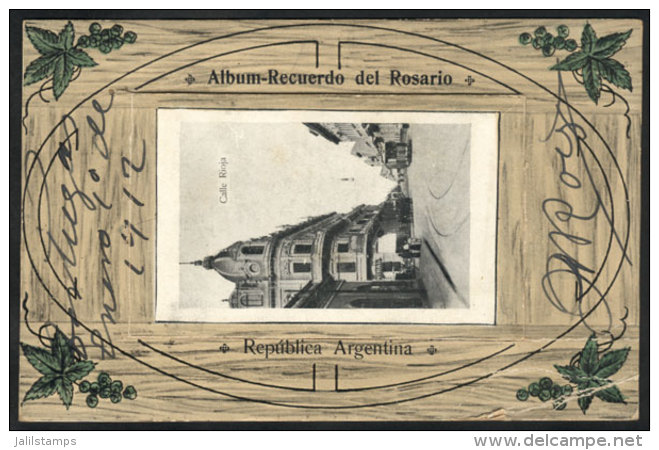 Santa Fe: ROSARIO, "Souvenir-album Of Rosario", With Pocket Containing 9 Folded Views + The Cover View, Fantastic,... - Argentina