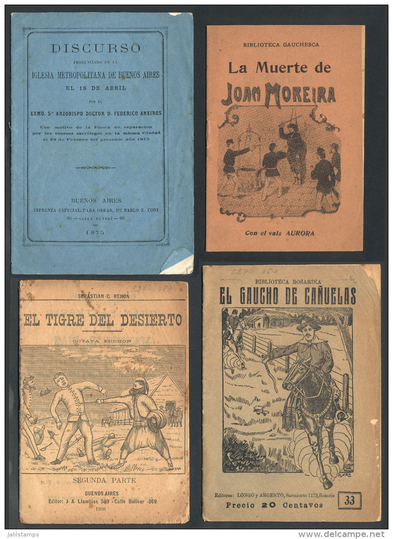 8 Books Of The Years 1875 To 1916, Varied Titles, Most Of The Books Are Of Fine Quality (one Without Cover), Rare,... - Autres & Non Classés