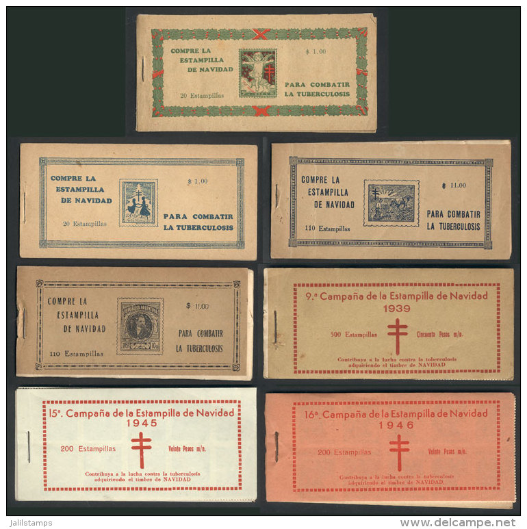 7 Booklets With Anti-tuberculosis Cinderellas Of The Years 1932, 1933, 1935, 1937, 1939, 1945 And 1946, Several... - Altri & Non Classificati