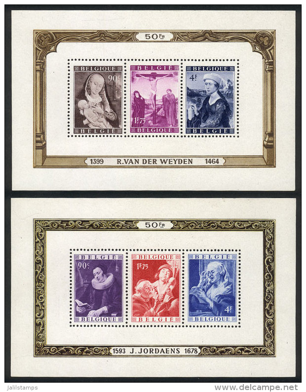 Sc.B466A/B466B, 1949 Paintings, Cmpl. Set Of 2 Sheets, Mint No Gum, VF, Catalog Value US$400 - 1961-2001