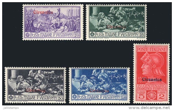 Sc.38/42, 1930 Ferrucci, Cmpl. Set Of 5 Values, Mint Lightly Hinged, VF Quality! - Cirenaica