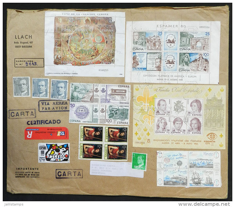 Large Cover Sent By Registered Airmail To Argentina In JUN/1996, With Large Multicolor Postage That Includes 3... - Altri & Non Classificati