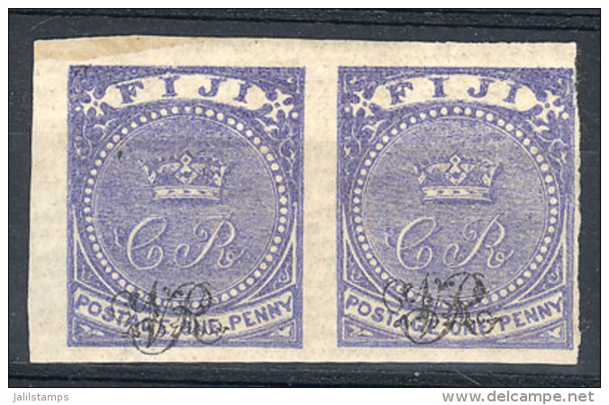 Sc.36, IMPERFORATE Pair, Mint With Gum And Lightly Hinged, Excellent Quality! - Fidji (...-1970)