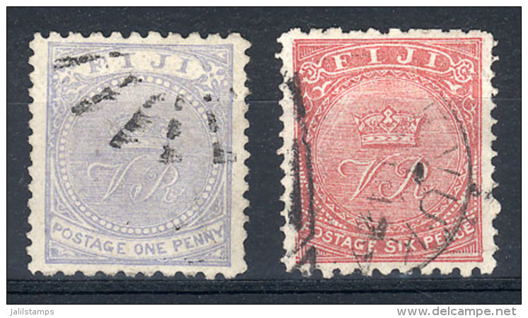 Sc.40 + 43, Both With COMPOUND PERFORATION 10x12&frac12;, Used, Very Fine Quality, Rare! - Fidji (...-1970)