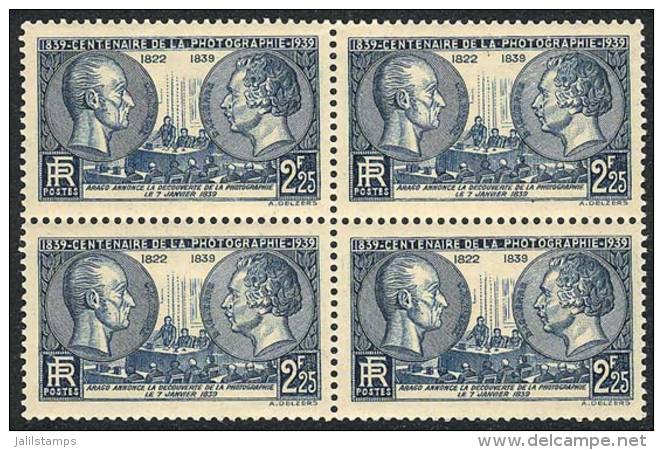 Sc.374, 1939 Centenary Of Photography, MNH Block Of 4, Excellent Quality. Catalog Value US$64, Superb! - Autres & Non Classés