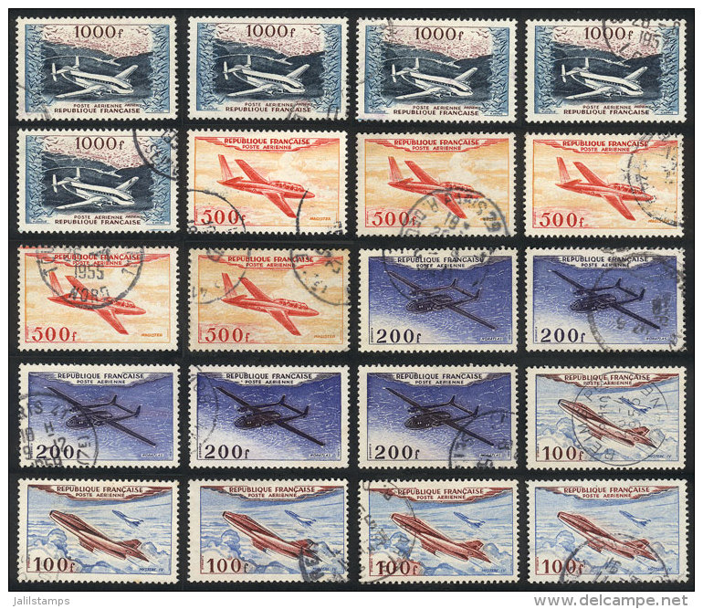 Yvert 30/33, 5 Complete Used Sets, Very Fine Quality, Catalog Value Euros 180+ - Altri & Non Classificati