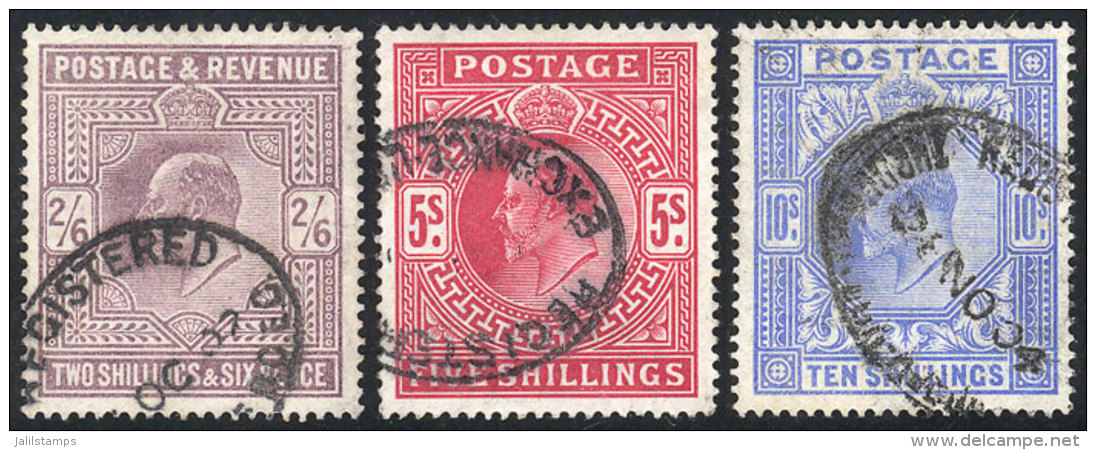 Sc.138/141, 1902 Edward VII 2/6S. To 10S., Used, VF Quality, Catalog Value US$900 - Autres & Non Classés