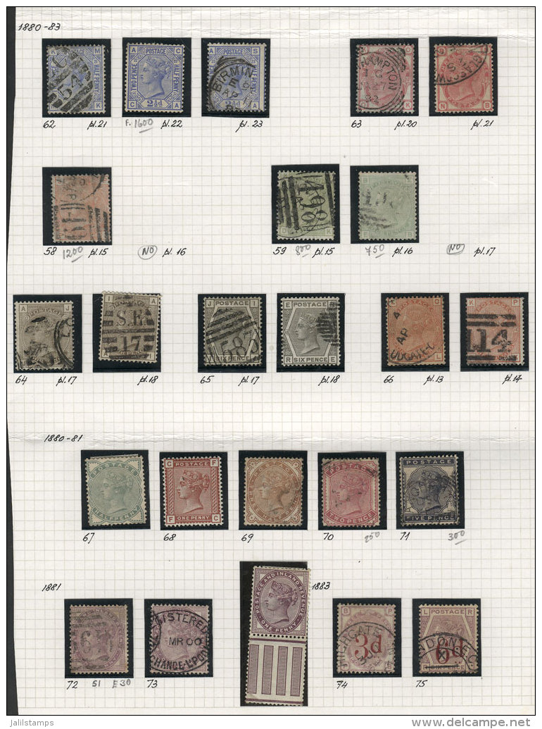 Album Page With Stamps Issued Between Circa 1880 And 1883, Fine General Quality, Catalog Value US$2,600+, Good... - Other & Unclassified