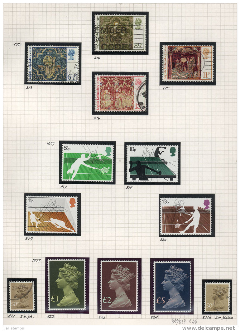 Collection On Pages, Circa 1975 To 1990 (incomplete), Used And Mint Stamps (I Checked Some Mint Copies At Random... - Autres & Non Classés