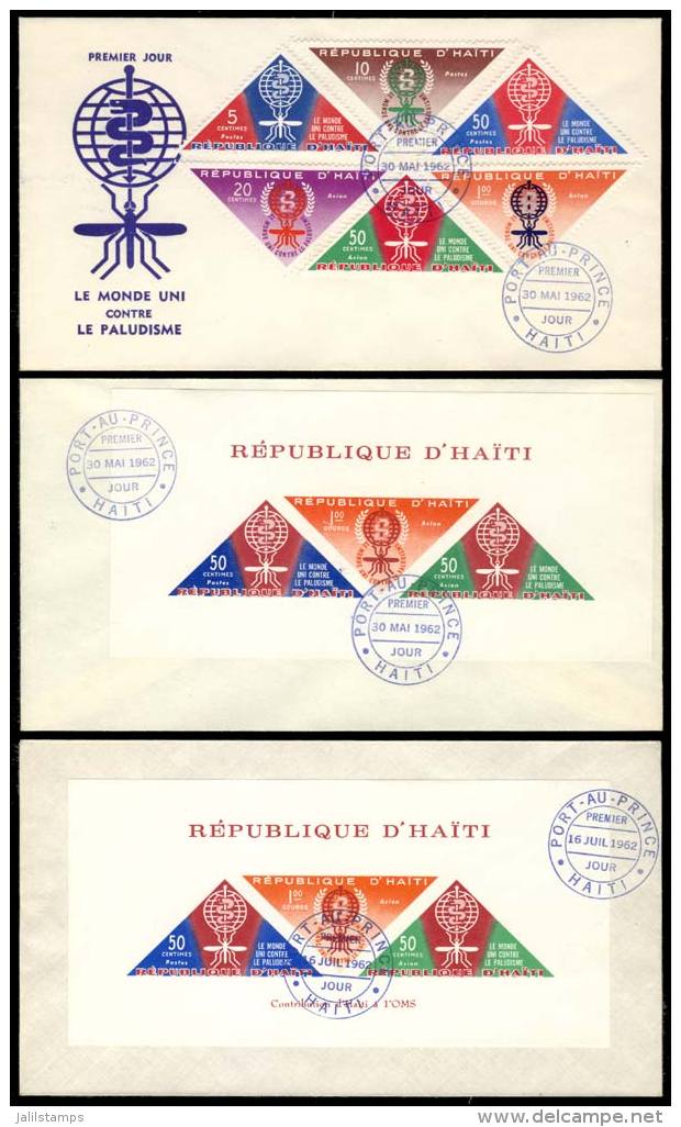 3 FDC Covers Of 1962, Topic MALARIA. - Haiti