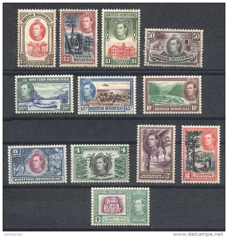 Sc.115/126, 1938 Complete Set Of 12 Values, Very Fine Quality, Catalog Value US$77.85 - Honduras Britannico (...-1970)