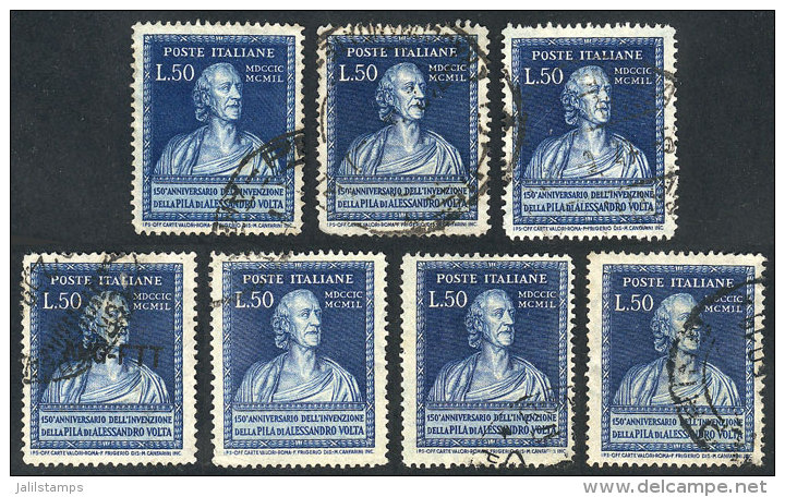 Yvert 550, 1949 Volta 50L., 7 Used Examples Of VF Quality, Catalog Value Euros 259 - Non Classificati