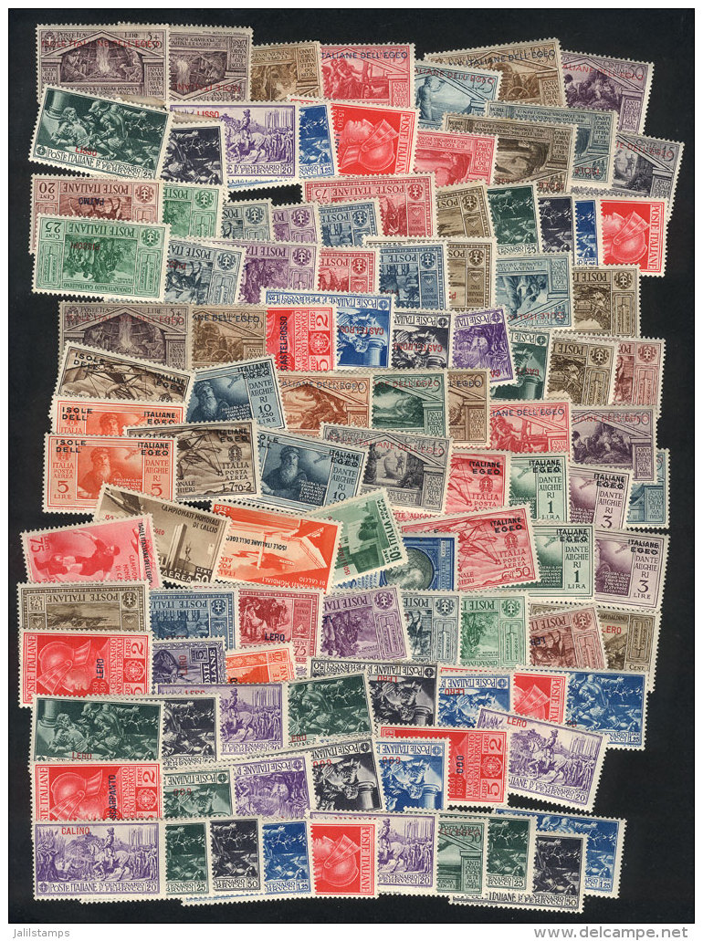 Lot Of Mint COMPLETE SETS, Many Stamps Of Fine Quality, Several With Defects On Gum (stain Spots), Scott Catalog... - Egeo