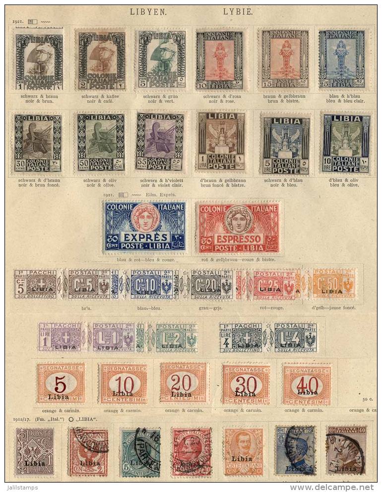 Old Collection On 3 Album Pages, Including Good Sets And Scarce Stamps, Scott Catalog Value US$1,000+ - Libye