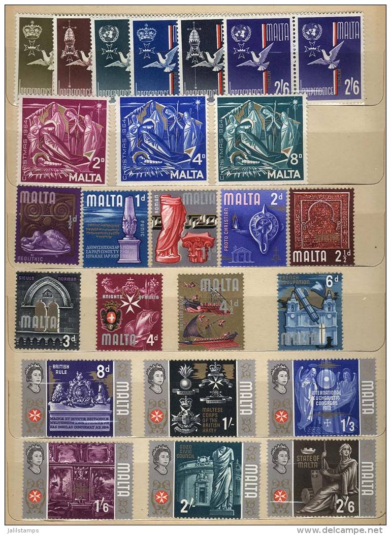 Lot Of Modern Stamps In Stockbook, Very Thematic, MNH And Of Excellent Quality, Yvert Catalog Value Euros 215+ - Malta (...-1964)